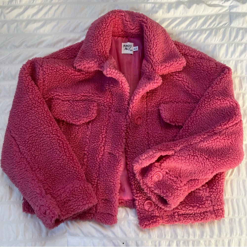 Princess Polly Cropped Pink Jacket
